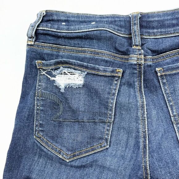 American Eagle Outfitters Shortie Cut Off Stretch Denim Shorts - Women’s US 4 - Picture 10 of 11